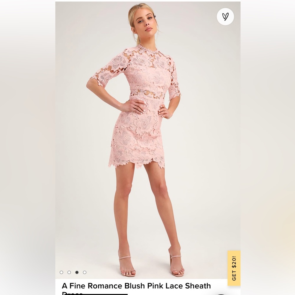Lulus blush dress size medium